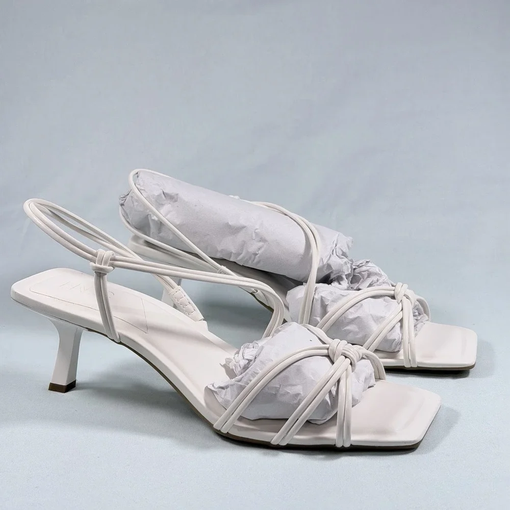 I.N.C. International Concepts  Size-9.5 M Women's Nahari Dress Sandals White